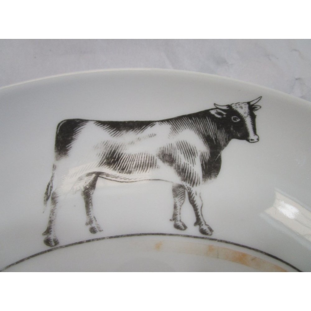 Vintage French Country Rustic Cheese Plate Porcelaine D'Auteuil Paris GUC - Picture 2 of 7
